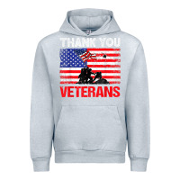 Heather Grey thank you veterans service patriot veteran day american flag t shirt Urban Hoodie - maiPhamDesign