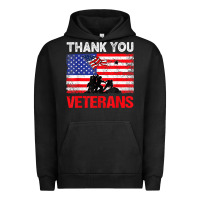 Pigment Black thank you veterans service patriot veteran day american flag t shirt Urban Hoodie - maiPhamDesign