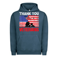 Pigment Midnight Navy thank you veterans service patriot veteran day american flag t shirt Urban Hoodie - maiPhamDesign
