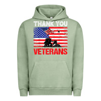 Pigment Oil Green thank you veterans service patriot veteran day american flag t shirt Urban Hoodie - maiPhamDesign
