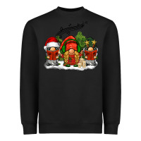 Black Christmas choir gnomes Heavyweight Sweatshirt - BarkalooDesign