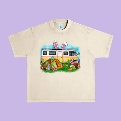 Easter Day Camper Urban Heavy Tee Designed By Oliviacreatesart
