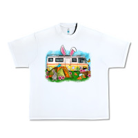 White Easter Day camper Urban Heavy Tee - OliviaCreatesArt