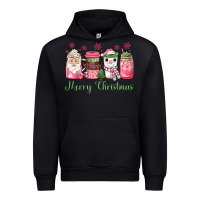 Black pink  merry christmas coffee Urban Hoodie - JahusDesignShop