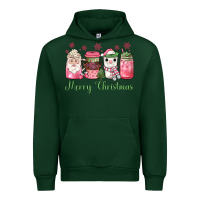 Forest Green pink  merry christmas coffee Urban Hoodie - JahusDesignShop