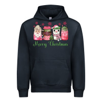 Navy pink  merry christmas coffee Urban Hoodie - JahusDesignShop