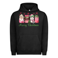 Pigment Black pink  merry christmas coffee Urban Hoodie - JahusDesignShop