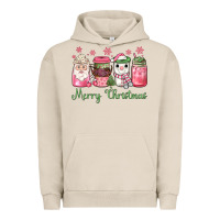 Pigment French Oak pink  merry christmas coffee Urban Hoodie - JahusDesignShop