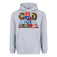 Heather Grey god bless america Heavyweight Hoodie - AdoDesignShop