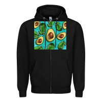 Black avacadoblue tumbler Zipper Hoodie - BarkalooDesign