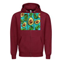 Burgundy avacadoblue tumbler Zipper Hoodie - BarkalooDesign