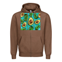 Chestnut avacadoblue tumbler Zipper Hoodie - BarkalooDesign