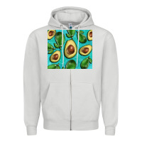 Dove Grey avacadoblue tumbler Zipper Hoodie - BarkalooDesign