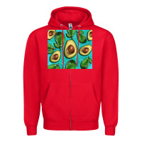 Red avacadoblue tumbler Zipper Hoodie - BarkalooDesign