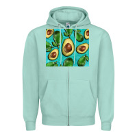 Seafoam avacadoblue tumbler Zipper Hoodie - BarkalooDesign