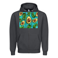 Smoke avacadoblue tumbler Zipper Hoodie - BarkalooDesign
