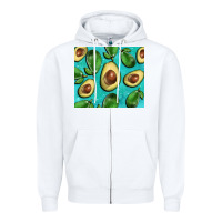 White avacadoblue tumbler Zipper Hoodie - BarkalooDesign