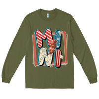 Army Green 4th of July mini with lightning bolt Long Sleeve Tee - FaDigitalArtStudio