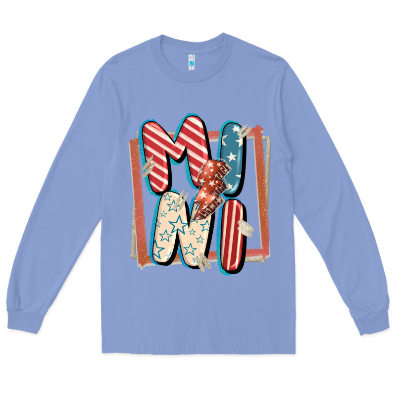 4th Of July Mini With Lightning Bolt Long Sleeve Tee by FaDigitalArtStudio | Teevron