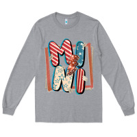 Heather Grey 4th of July mini with lightning bolt Long Sleeve Tee - FaDigitalArtStudio