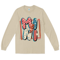 Mushroom 4th of July mini with lightning bolt Long Sleeve Tee - FaDigitalArtStudio