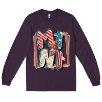 Plum 4th of July mini with lightning bolt Long Sleeve Tee - FaDigitalArtStudio
