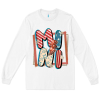 White 4th of July mini with lightning bolt Long Sleeve Tee - FaDigitalArtStudio