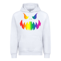 White halloween gay lesbians pride pumpkin lgbt pride Urban Hoodie - maiPhamDesign