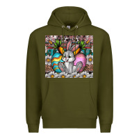 Army Green easter Premium Hoodie - CowhideDigitalArt