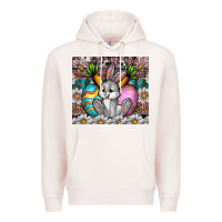 Pale Pink easter Premium Hoodie - CowhideDigitalArt