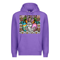 Purple easter Premium Hoodie - CowhideDigitalArt