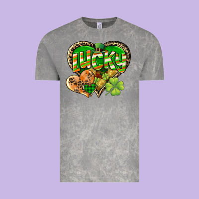 Lucky Heart St. Patrick's Day Vintage Tee Designed By Cowgirlartshop