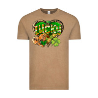Vintage Coffee Lucky heart St. Patrick's Day Vintage Tee - CowGirlArtShop