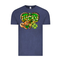 Vintage Denim Lucky heart St. Patrick's Day Vintage Tee - CowGirlArtShop