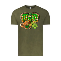 Vintage Olive Lucky heart St. Patrick's Day Vintage Tee - CowGirlArtShop