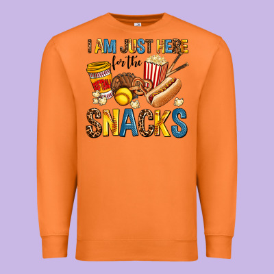 I Am Just Here For The Snacks Premium Sweatshirt Designed By Adodesignshop