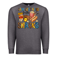 Charcoal Heather i am just here for the snacks Premium Sweatshirt - AdoDesignShop