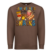 Chestnut i am just here for the snacks Premium Sweatshirt - AdoDesignShop