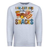 Heather Grey i am just here for the snacks Premium Sweatshirt - AdoDesignShop
