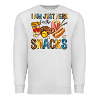 Oatmeal Heather i am just here for the snacks Premium Sweatshirt - AdoDesignShop
