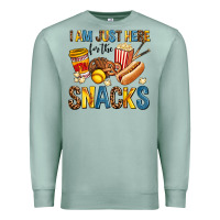 Seafoam i am just here for the snacks Premium Sweatshirt - AdoDesignShop