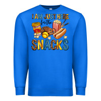 True Royal i am just here for the snacks Premium Sweatshirt - AdoDesignShop