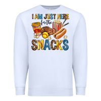 White i am just here for the snacks Premium Sweatshirt - AdoDesignShop