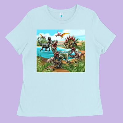 Dinosaurs Ladies Tee Designed By Tumblerdesignbyshophia