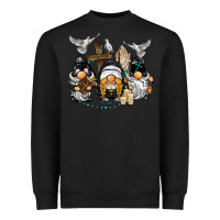 Black pastor nun religious gnome Heavyweight Sweatshirt - BarkalooDesign