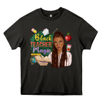 Asphalt black teacher magic with afro Heavy Core Tee - NancyCooperArtShop