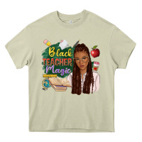 Mossy black teacher magic with afro Heavy Core Tee - NancyCooperArtShop