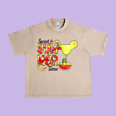 Sweet Summer Time Fruits Urban Heavy Tee Designed By Cowcowdesign