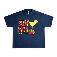Navy sweet summer time fruits Urban Heavy Tee - CowCowDesign