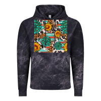 Cloud Black gemstone sunflower cowhide leopard seamles pattern Vintage Hoodie - FaDigitalArtStudio